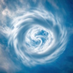 Captivating Swirling Clouds in a Beautiful Blue Sky View