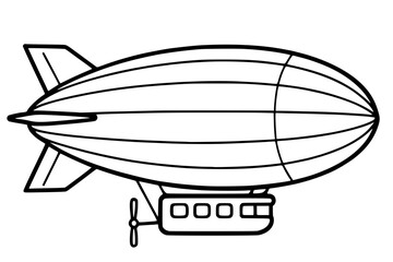 Fototapeta premium Vector Illustration of Classic Zeppelin Airship