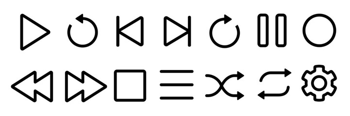 player interface icon. Media icon