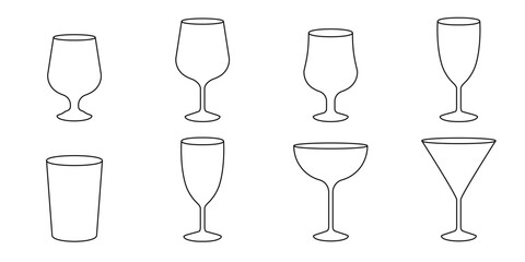 Glass cocktail. Drink Glass vector