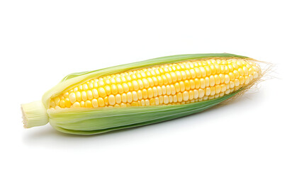 Fresh corn on the cob, ready to grill for a summer barbecue or healthy side dish now