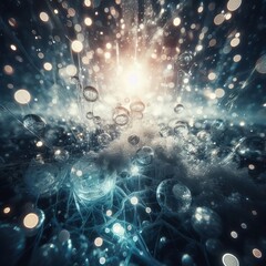 Ice creating a frosty bokeh