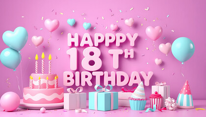 Festive 18th Birthday Celebration with Pink Decorations