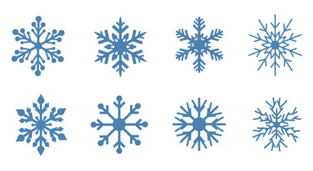 Fototapeta premium Snowflake symbols, vector illustrator