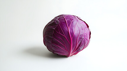 Vibrant red cabbage head, a healthy vegan superfood for colorful culinary creations and fresh salad recipes