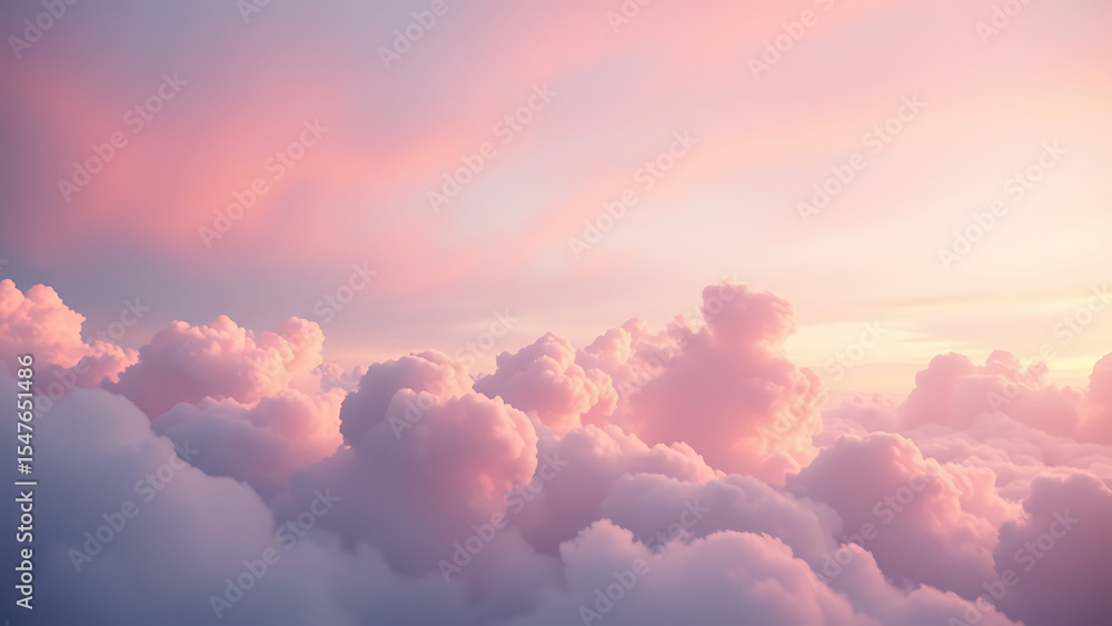 Aufkleber illuminated clouds a texture image of a soft dreamy gradient resembling a sky full of colorful cloud