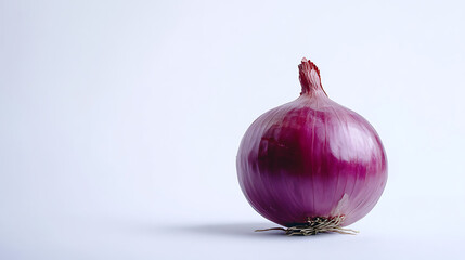 Fresh red onion on white adds vibrant color to culinary projects and healthy food campaigns now