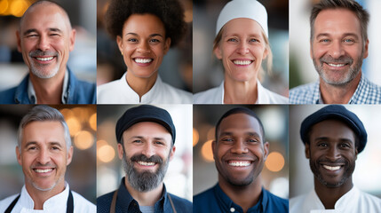 Diverse Professionals Smiling Together in Teamwork Setting