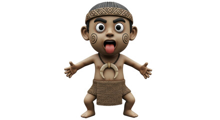 Isolated Cartoon Tribal Boy