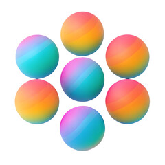 colorful balls isolated on white background