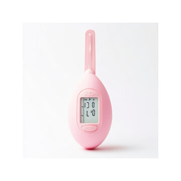 Pink Digital Ovulation Predictor Test Kit on White Background