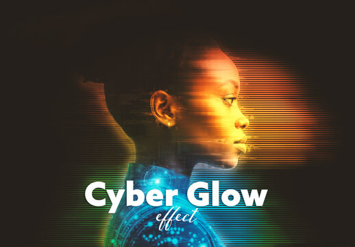 Cyber Glow Photo Effect