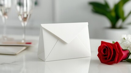 A minimalist envelope icon with a bold email symbol on its surface