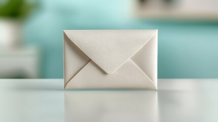A minimalist envelope icon with a bold email symbol on its surface