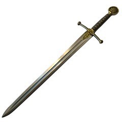 Ornate Medieval Sword: Detailed Close-Up