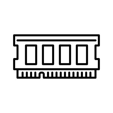 black ram memory module icon clip art preview