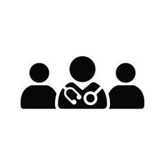 Doctor patient communication icon