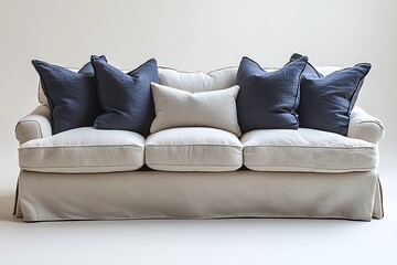 Elegant three seater fabric sofa design high resolution picture