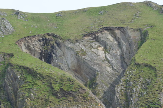 Heart-shaped cove, west coast of Lundy, North Devon