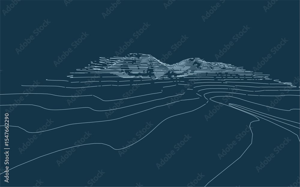 Poster wireframe surrounding contour. topographic element pattern for background. landscape topography cont