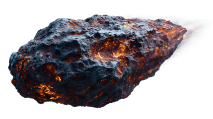 A large rock with a hole in it and a fire inside