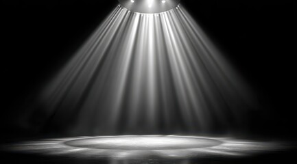 Spotlight on a dark stage