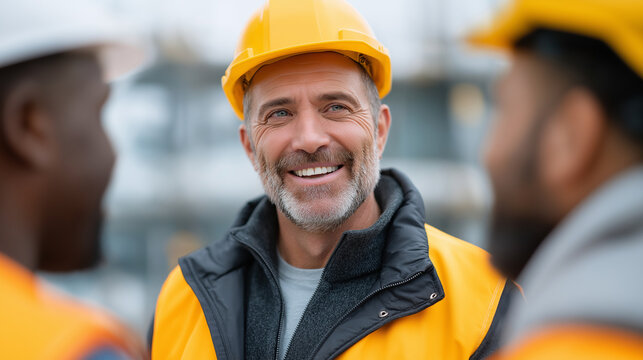 Diverse Construction Team Discussing Building Development Plans