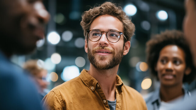 Diverse Multiethnic Team Collaborating on App Design in Creative Office - Powered by Adobe