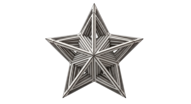 Isolated Geometric Star Design