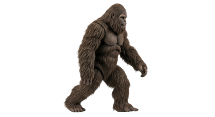 Isolated Sasquatch on White Background