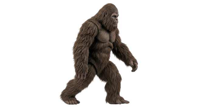 Isolated Sasquatch on White Background