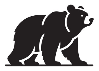 vector silhouettes of a bear, grizzly bear silhouettes, bear silhouette logo vector animals, bear black silhouette animals vector, bear wild animal silhouettes on the white background