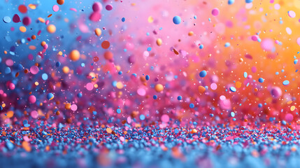 Vibrant confetti and glitter explode in a colorful celebration of joy and festivity.