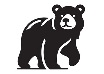 vector silhouettes of a bear, grizzly bear silhouettes, bear silhouette logo vector animals, bear black silhouette animals vector, bear wild animal silhouettes on the white background