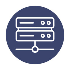 Data Server Digital information repository symbol. Icon symbol illustration