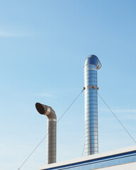 Elements of Portuguese buildings against the sky