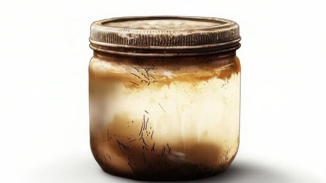 Unique vintage jar stirs nostalgia for homemade treats and preserves during a sunny afternoon