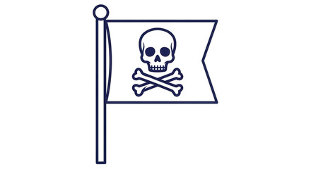 Isolated Pirate Flag