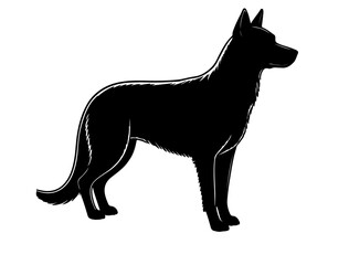 Dog image silhoette.