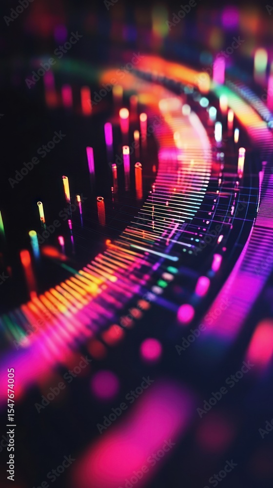 Aufkleber abstract colorful digital graphic data visualization
