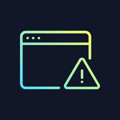Website alert message with gradient color effect. Icon symbol illustration