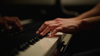 Obraz premium playing the piano