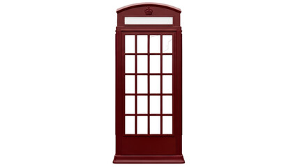 Isolated Red Telephone Booth
