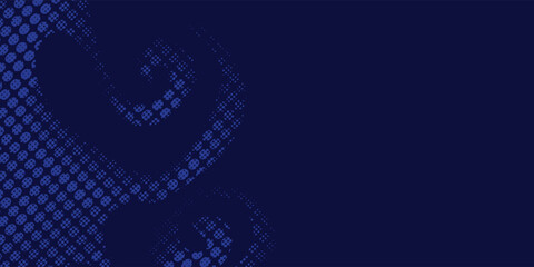 Blue halftone wavy batik background. Pop art dot sport batik style vector.