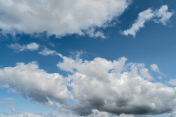 Dynamic Cloud Formation Set Against a Stunningly Bright Blue Sky on a Beautiful Day
