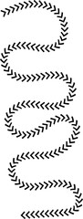 Wavy Curved Arrows Set – Hand Drawn Style Vector Illustration