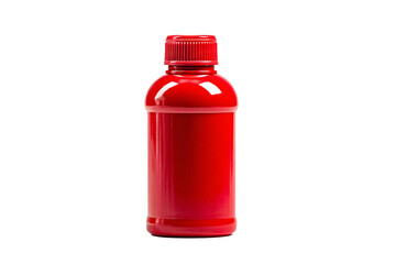 A Red Plastic Hair Color Applicator Bottle Empty