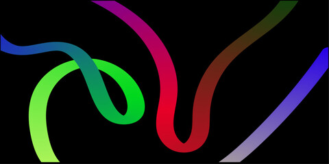 Abstract Backgrounds with Color Lines.  3D Colorful Lines Graphics. Modern Dynamic Patterns. Minimalist Cover Layout. 