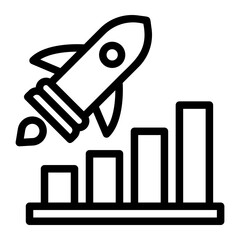  Chart with Rocket Arrow