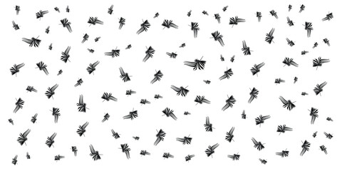 Fototapeta premium Abstract black silhouettes scattered pattern background